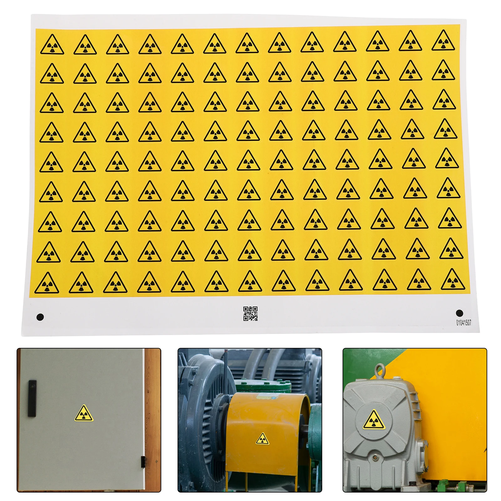 

290pcs Radiation Warning Labels Stickers High Visibility Material Caution Alert Decals Non-slip Electric Signs