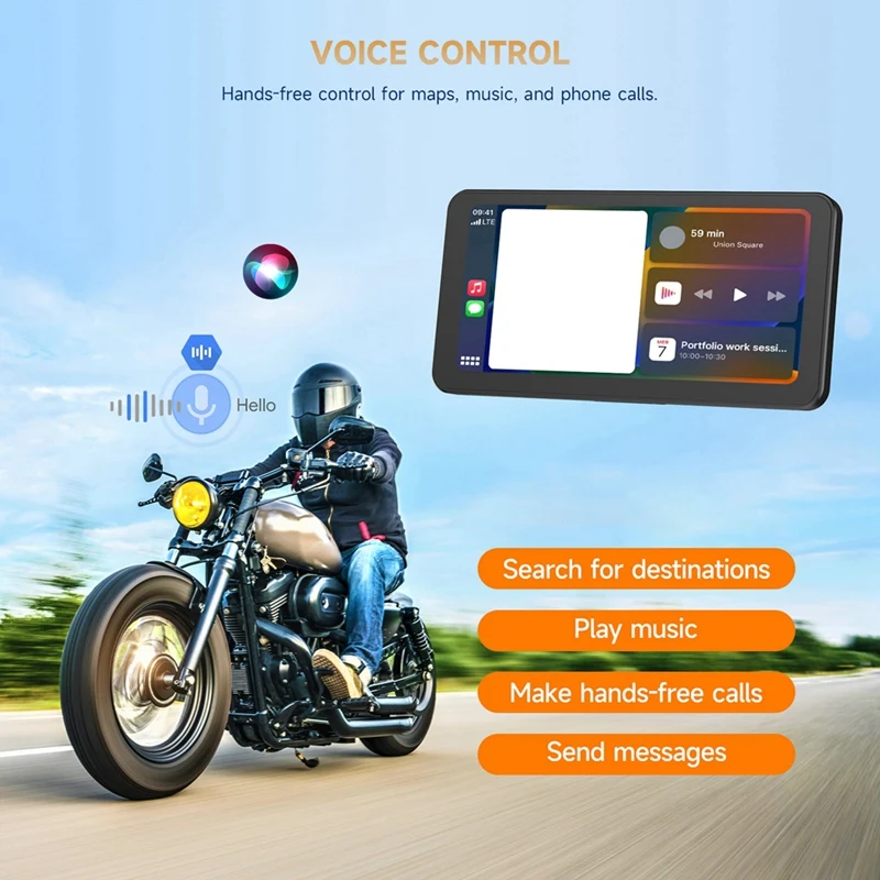 2025 Новый 6,25-дюймовый портативный беспроводной мотоцикл для Carplay/для Android Auto GPS-навигатор с сенсорным экраном