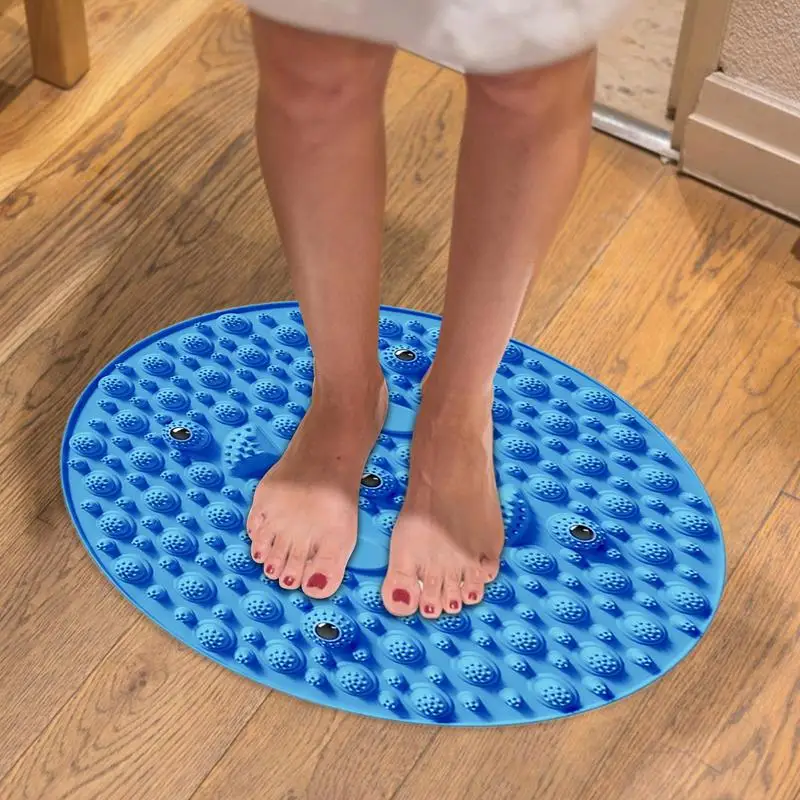 Foot Massager Mat Finger Press Plate Round Thick Household Foot Magnetic Massage Pad Sports Massage Toe Press Plate for indoor