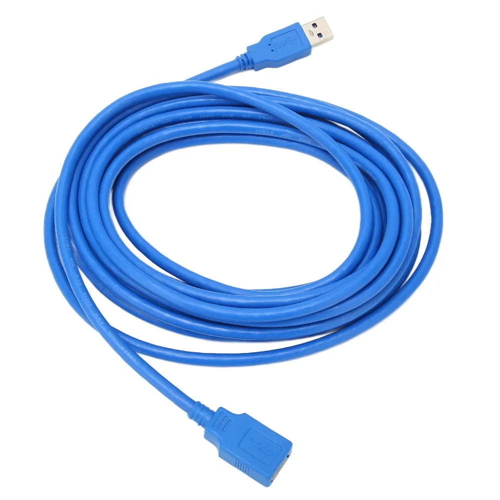

Portable 5Gbps Speed USB 3.0 Extension Cable Lightweight 5 Meters High Speed Data Cable Blue USB A Male Female Cable Home