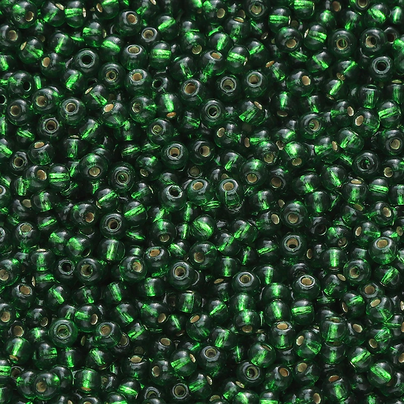 300pcs Silver Lined Seed Beads, 3mm Round Czech Glass Beads