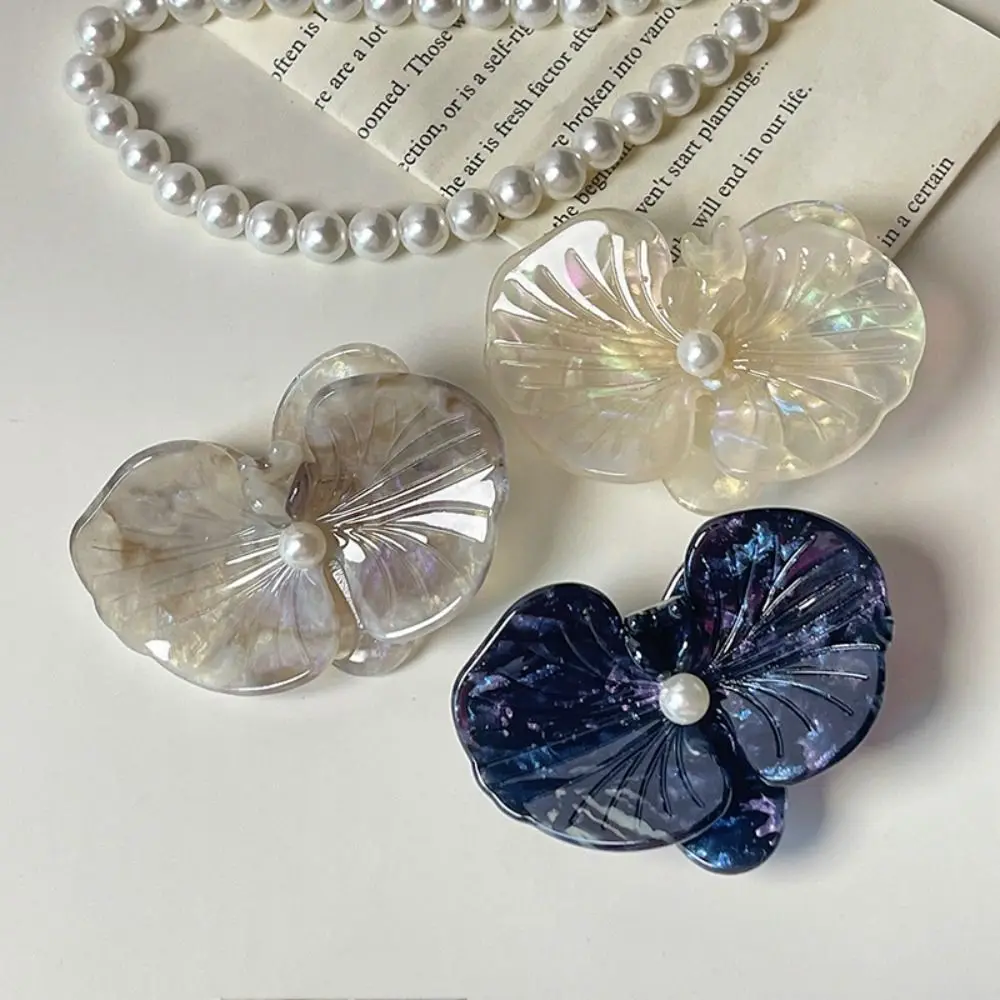 

Side Clip Acetic Acid Hairpin Butterfly Orchid Floral Flower Duckbill Clip Hair Accessories Back Clip Fresh Barrettes Wedding