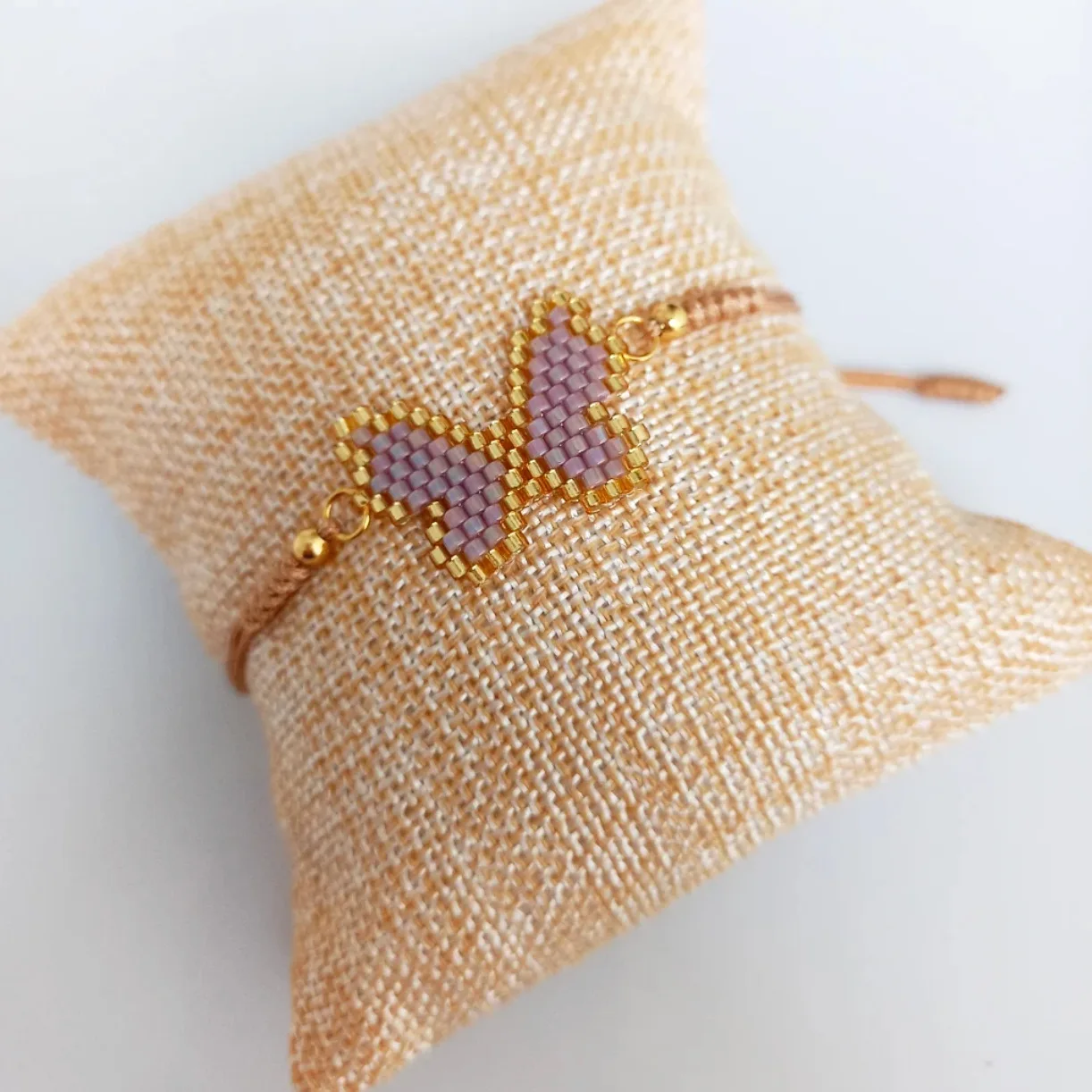 ZGMXR Rice bead earrings Hand bracelet Adjustable Butterfly Hand-woven  Pattern Bohemia Alloy Woman Fashion  Beaded earrings view 2