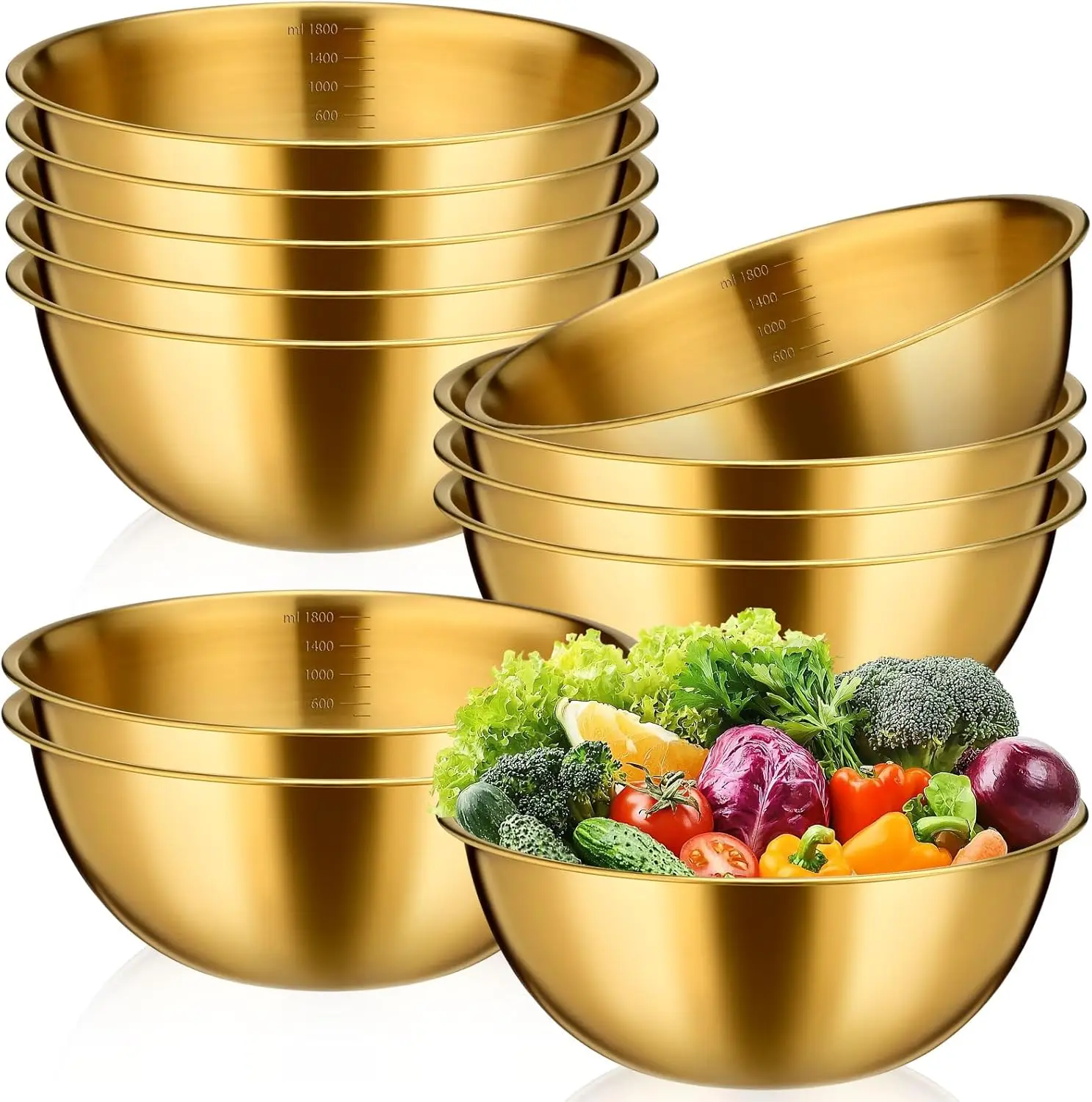 12 Pcs 9 Inch Gold …