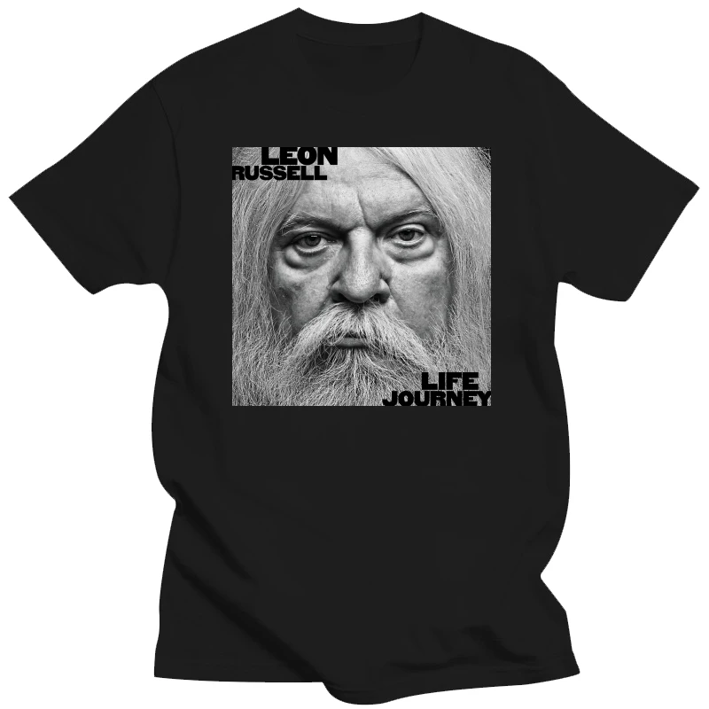 New Leon Russell Musician Legend Life Journey Men'S Black T-Shirt Size S To 3Xl Loose Plus Size Tee Shirt