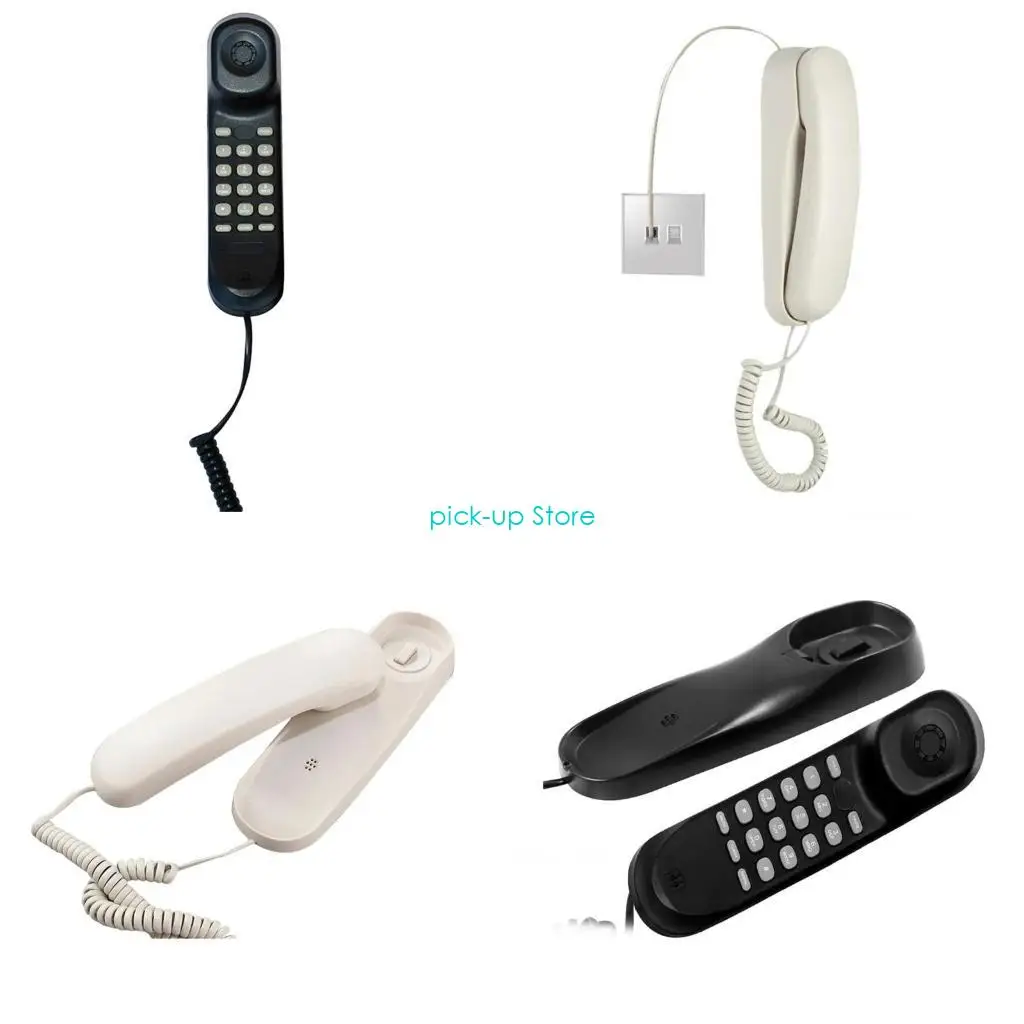 Q5WA Corded Wall Phone, Trimline Phone for Hotel, Landline Wall Telephone Set
