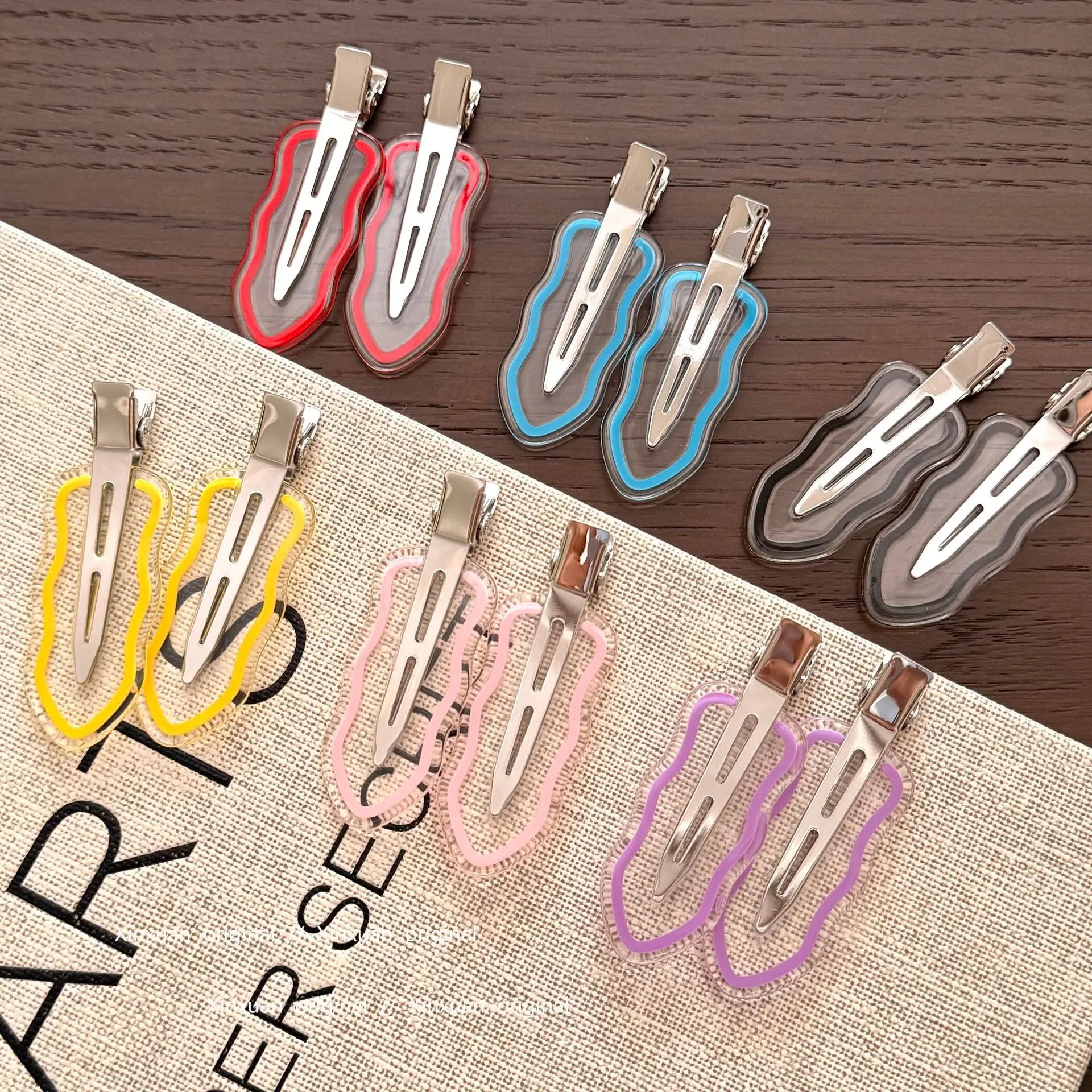 Korean Style Minimalist No Crease Hair Clips for Women Side Bangs Forehead Messy Hair Makeup Face Washing Daily Use