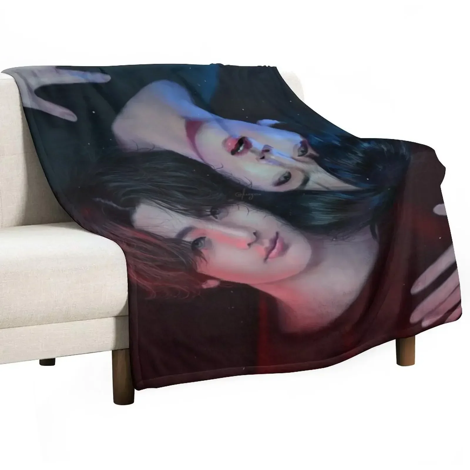 Taekook -Reqium Throw Blanket For Sofa Thin Decorative Beds Blankets