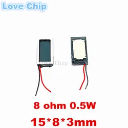 10Pcs 1508 Speaker 8R 0.5W 1W Aluminum Film Square Magnetic Speaker 8ohms 15*8mm 8*15mm Smart Watch Laptop Loudspeaker