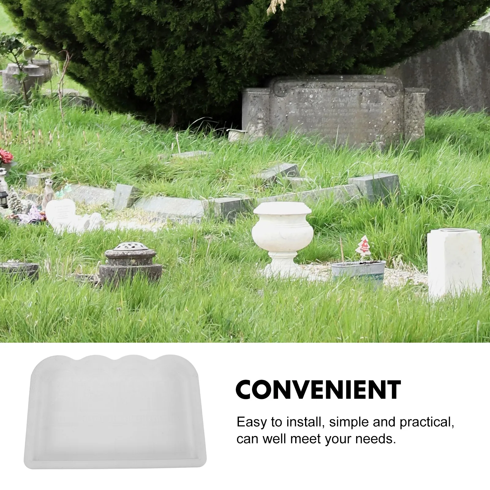 

Fence Mold Cemetery Garden Edging Border Reusable Durable Cement Fence Making Landscape Lawn DIY Concrete Stones Crafts