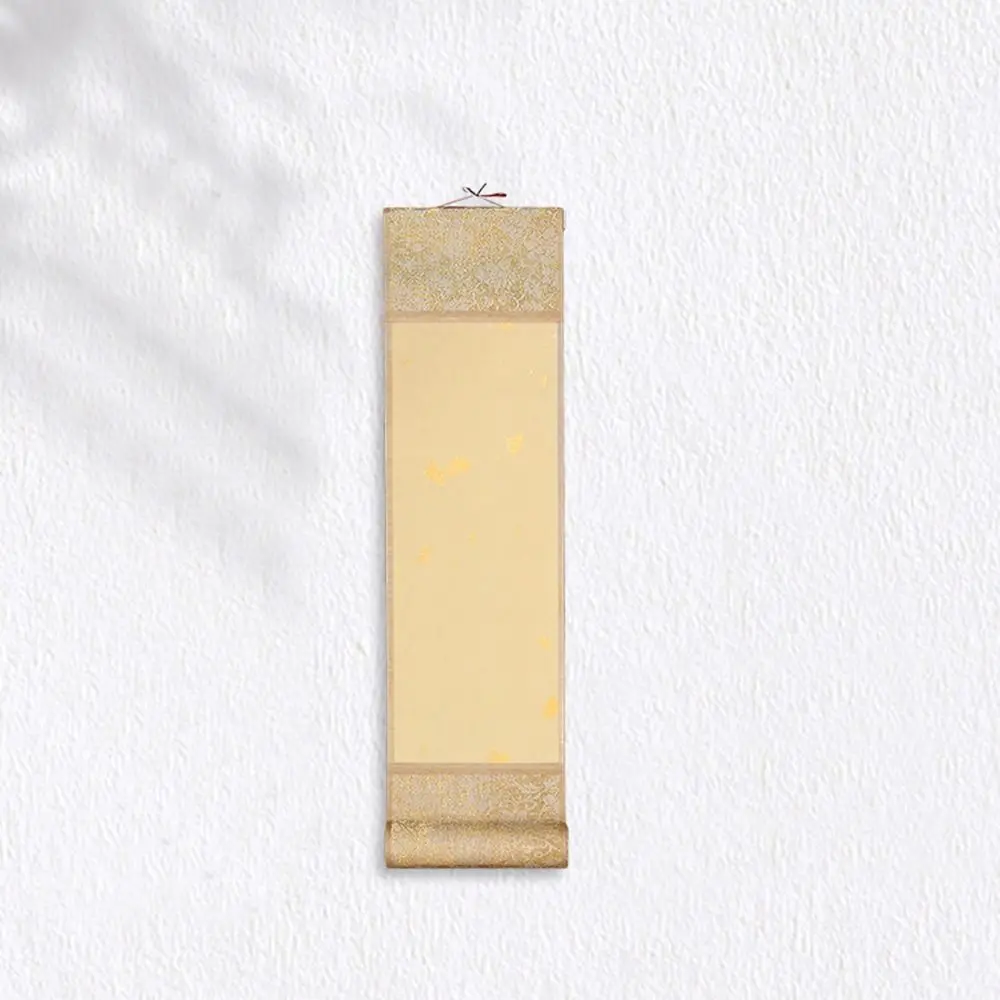 

Painting Drawing Paper Gilded Rice Paper Scroll Blank Hanging Scroll Chinese Style Mini Batik Trumpet Scroll Hand-rolled