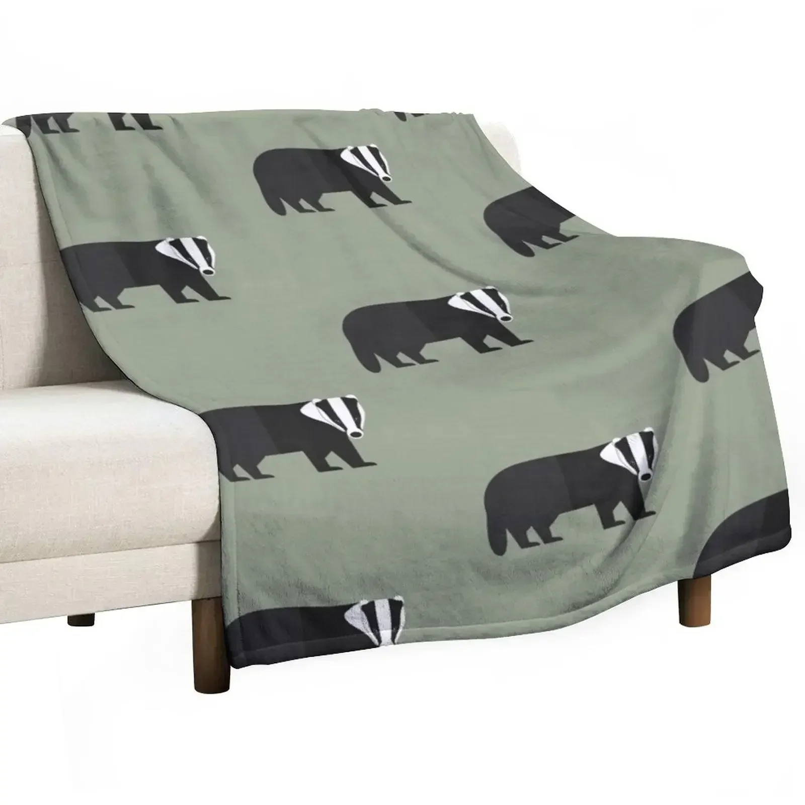 Badger parade Throw Blanket Thermals For Travel Decoratives Shaggy Decorative Beds Blankets