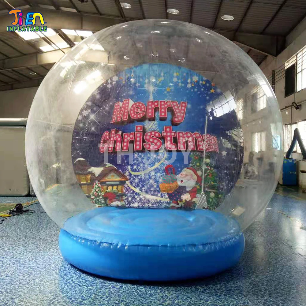 Free shipping!2-4m Decorative inflatable christmas dome ball,giant inflatable christmas snow globe, Inflatable Bubble dome tent