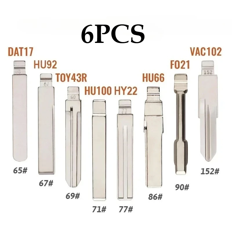 

For KeyDiy Xhors/e VVD/I JM/D K/D Replacement Metal Uncut Blank Blade Universal Remote Flip Blade for Subaru Toyot/a BM/W V/W