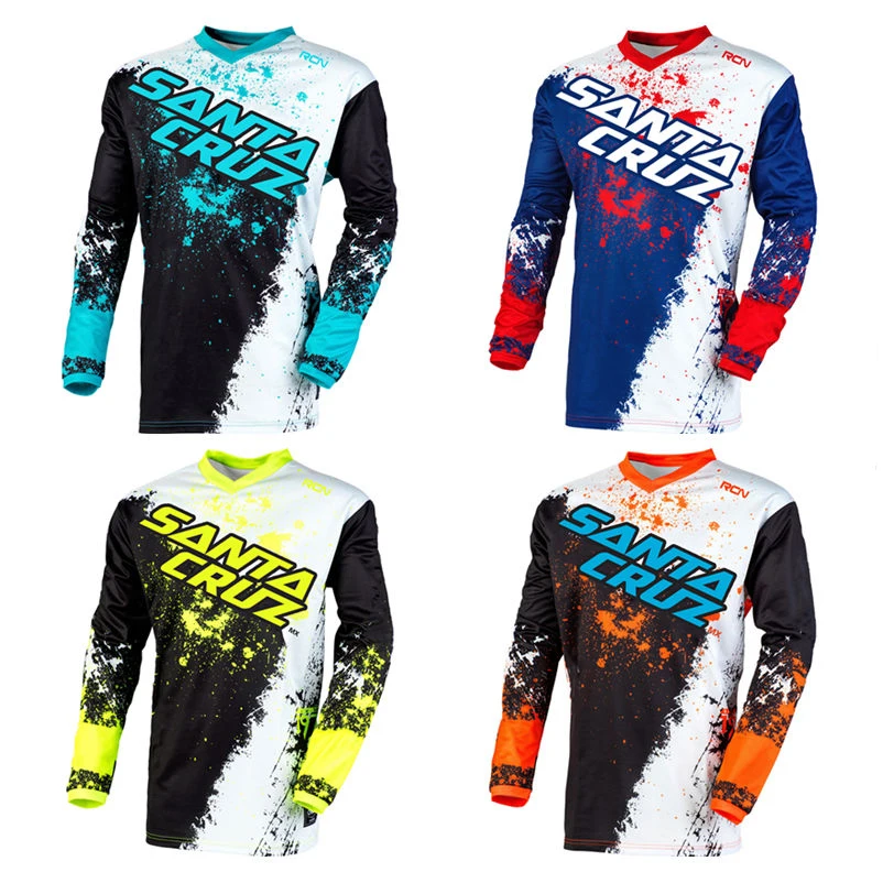 Rcn Santacruz Mx Enduro-Motocross Shirt, Motocross Jacket, Off-road T-Shirt,Ride MTB Bicycle, Long-Sleeve Motocross Jersey, Moto