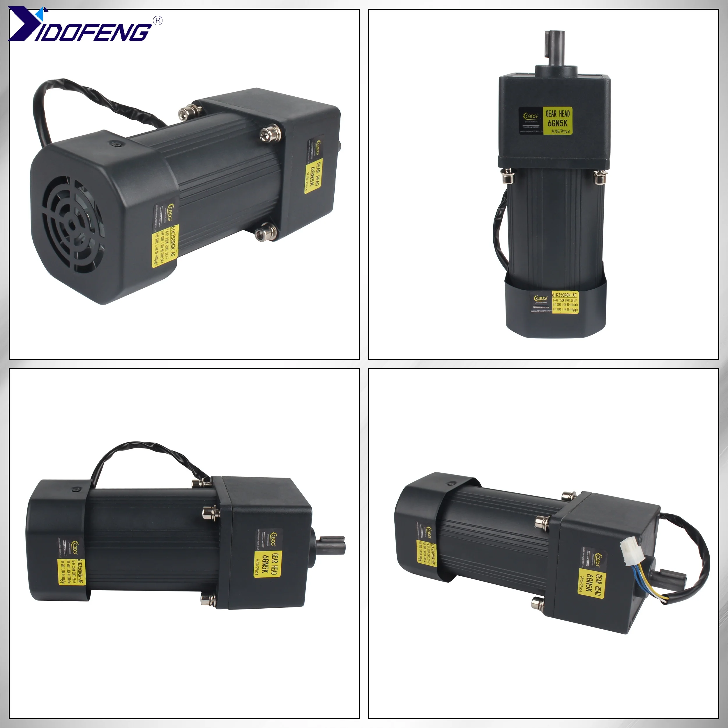 250W 110VAC Single Phase Adjustable Micro Asynchronous Gear Motor + 5k/10k Reduce Box + Speed Controller