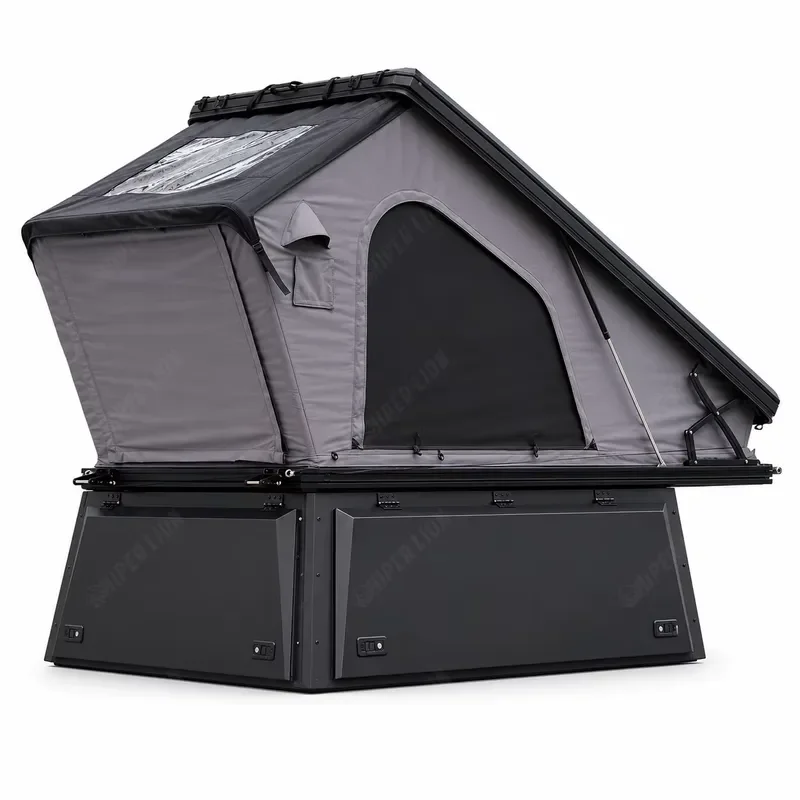 off Road Wedge Truck Camper Canvas Soft Shell Pop up Tent for Tacoma F150 Pickup Overland Camping Four-Season