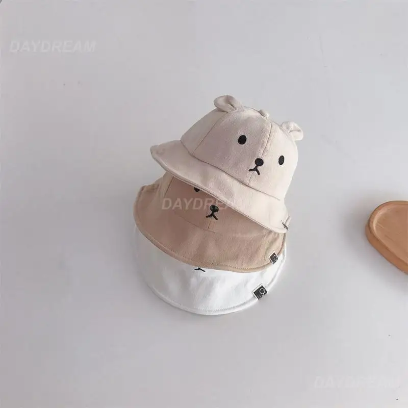 

Sun Hats Sunshade With Windproof Rope Baby Accessories Kids Caps Cute Pure Cotton Baby Clothing Baby Hats Wide Brim Sunscreen