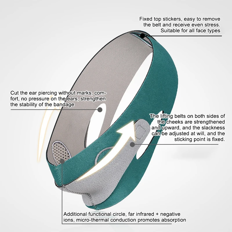 لجميع أنواع أداة التخسيس على شكل الوجه، حزام التخسيس، رفع قناع الوجه للذقن المزدوجة، ضيق ولكن غير متخن، مناسب