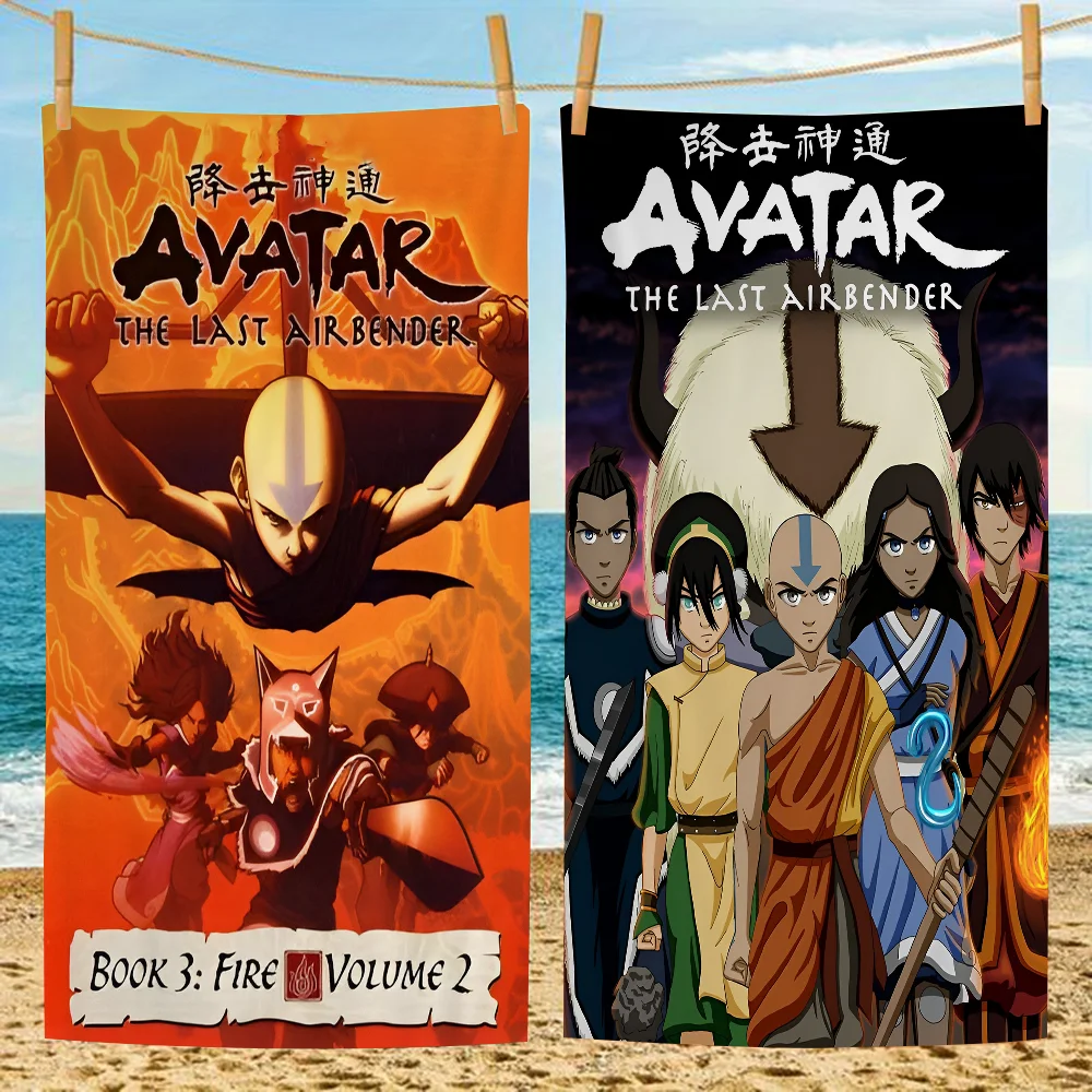 

Avatar The Last Airbender Whitepaper Cartoon Beach Towel Cute Kawaii Room Decor Bath Girls Children Hand Towels