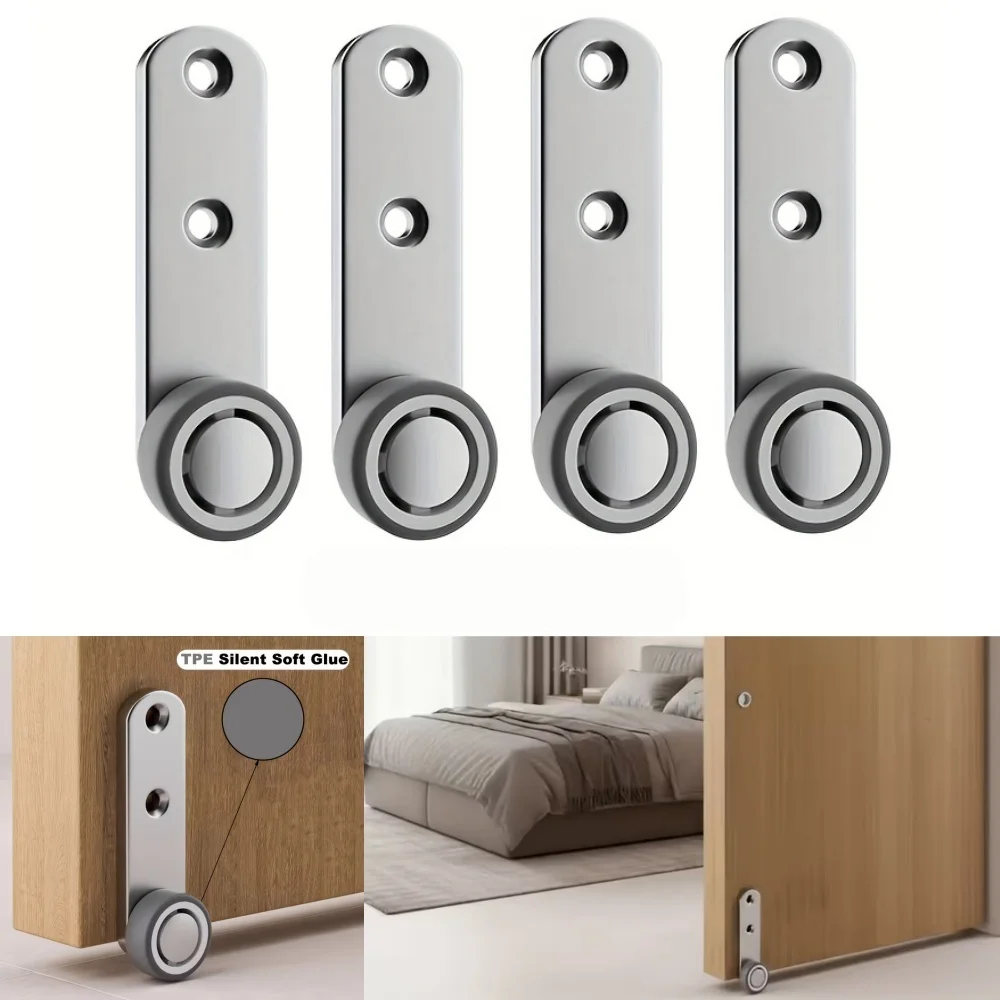 4/1PCS  Multi Functional Side Directional Wheel Rustproof Quiet TPE Rubber Casters for Cabinet Doors Tables Furniture Hardware