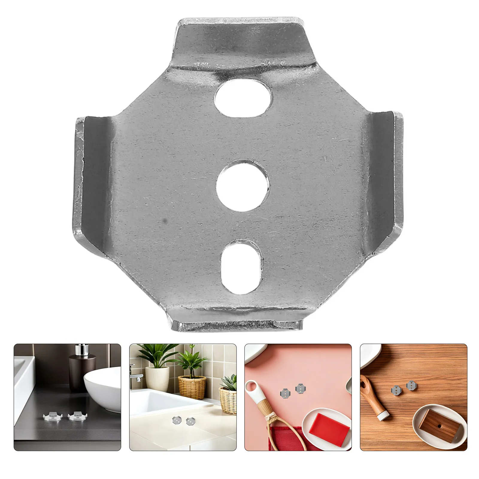 

6Pcs Stainless Steel Towel Bar Replacement Parts Towel Rod Mounting Brackets Bathroom Hardware Wall Protection Space Saving