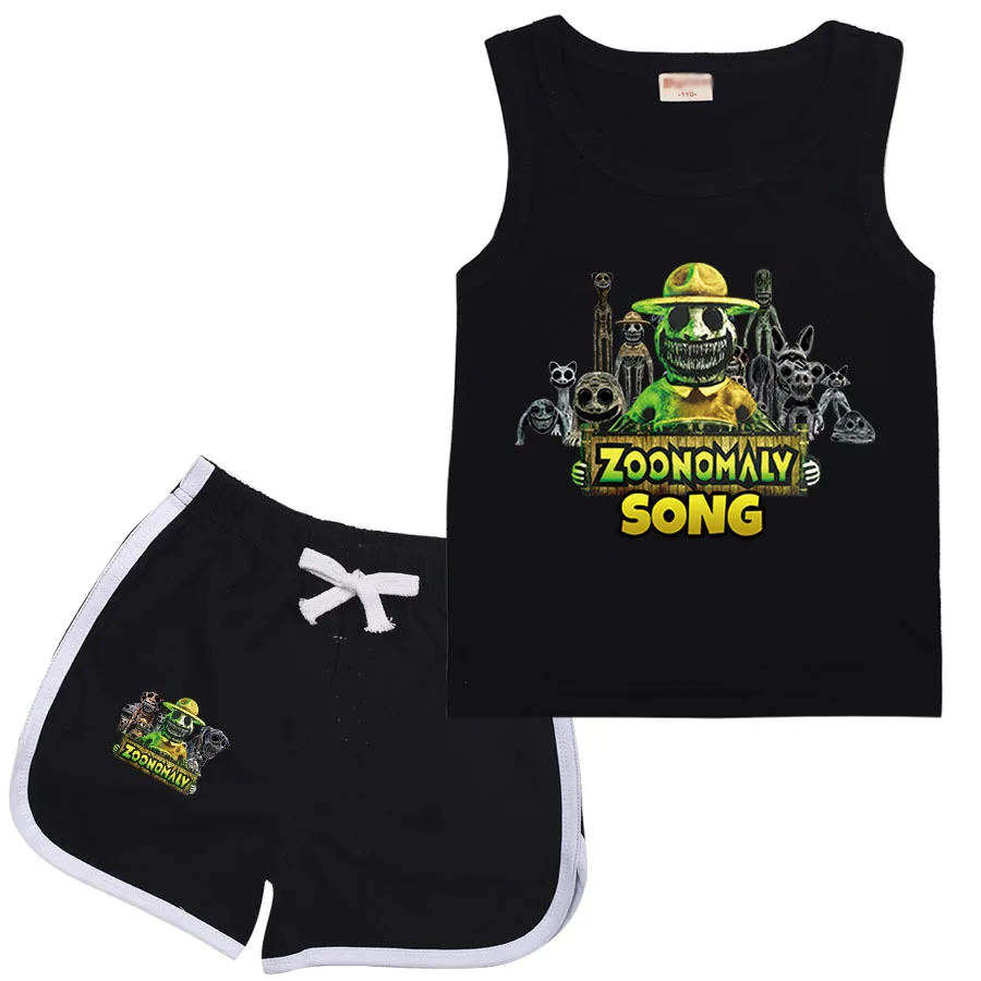 

Hot Game Zoonomaly T SHIRT Kids Summer Clothes Set Teenager Boys Sleeveless Tops T-shirts Shorts 2pcs Sets Toddler Girls Outfits