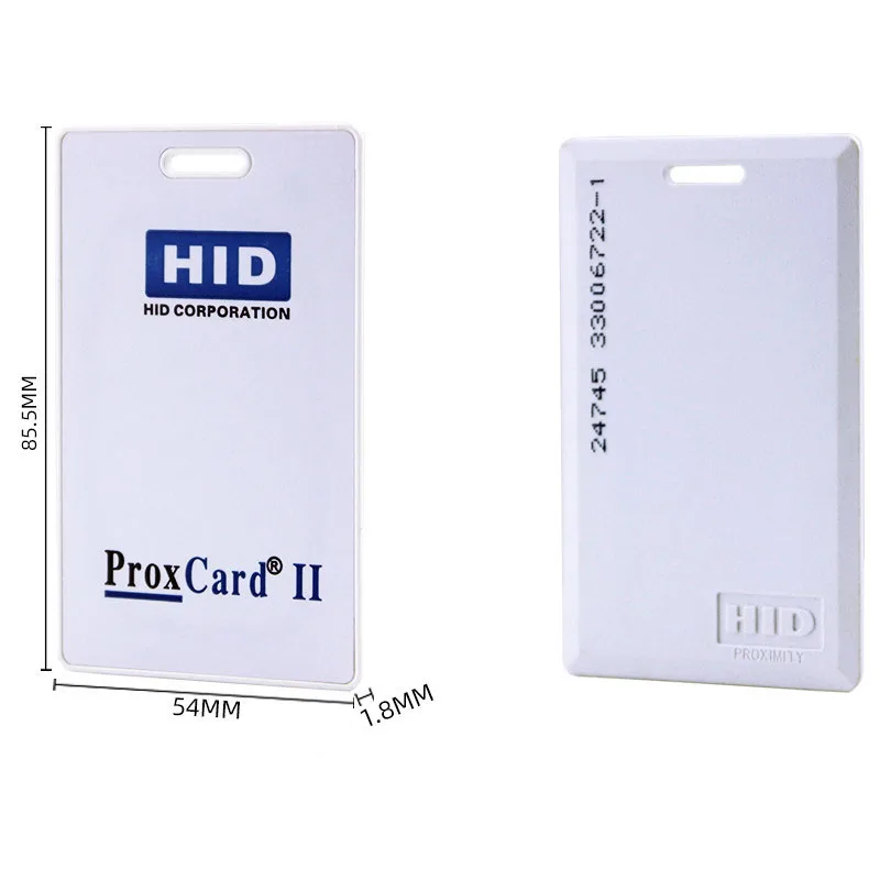 125KHz HID ProxCard II Proximity Access Control Card Thickness Hard Clamshell Security Card 125kHz 26 Bit HID ProxCard II cards