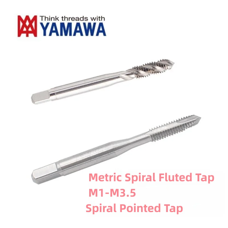 

1PCSYAMAWA HSSE Fine Metric Spiral Fluted tap Machine M1M1.2M1.4M1.5M1.6M2M2.3M2.5M2.6M3M3.5 P2 Spiral Pointed Tap