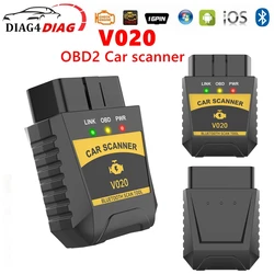 New ELM327 V020 Car scanner OBD2 Diagnostic Scanner Tool Bluetooth 4.0 Car Fault Code Reader Auto Diagnostic Tool