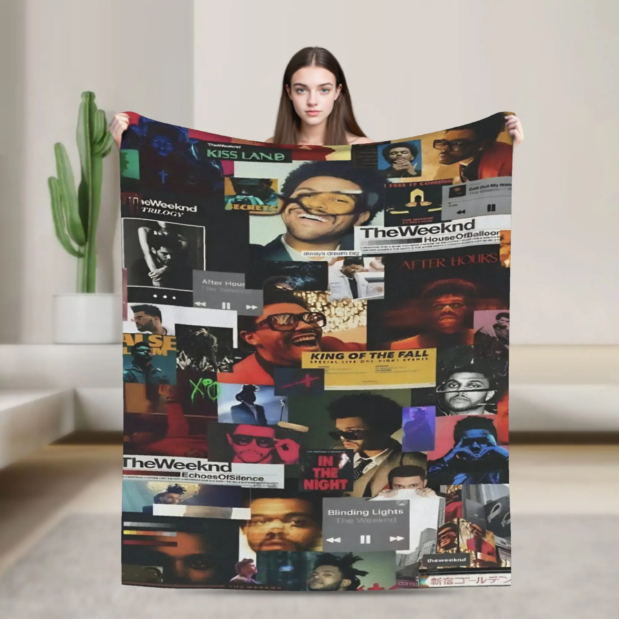 

Фланелевое одеяло The Weeknds Rapper Singer, новый альбом, возбуждение завтра, теплое одеяло для домашнего декора, покрывало, чехол для дивана-кровати