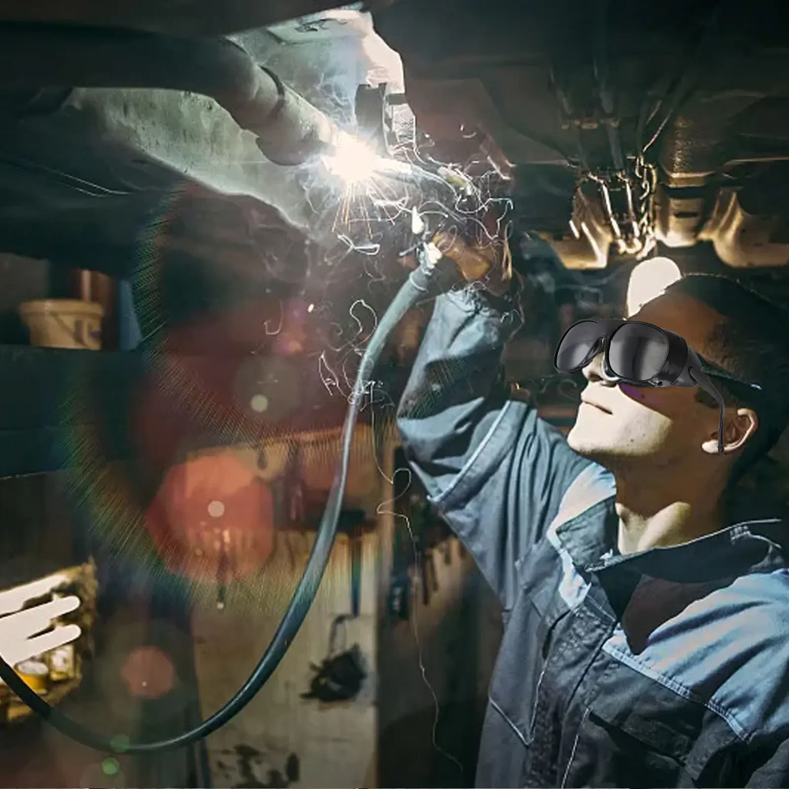 Gafas de soldadura por arco a prueba de impactos, gafas de soldadura a prueba de viento, oscurecimiento automático, gafas de seguridad para