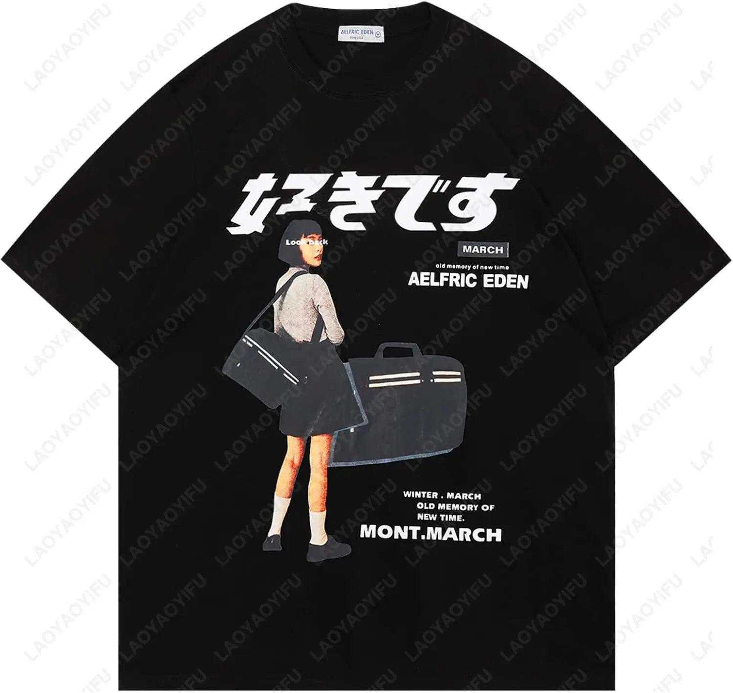 تي شيرت رجالي برسومات Aelfric Eden تي شيرت صيفي قطني كاجوال للجنسين محب مطبوع كاجوال Harajuku قميص علوي أنيق رائع يسمح بمرور الهواء