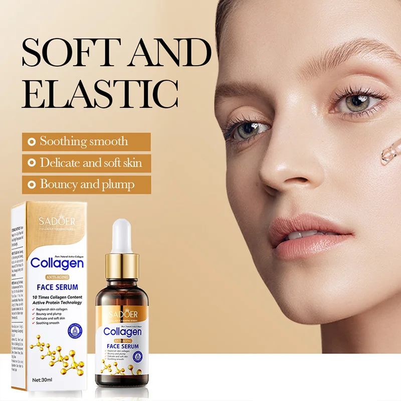 SADOER Kollagen-Hautpflege-Sets, Anti-Falten-Serum für das Gesicht, feuchtigkeitsspendend, Anti-Aging, Anti-Augenringe, Augencreme, Hautpflege-Set