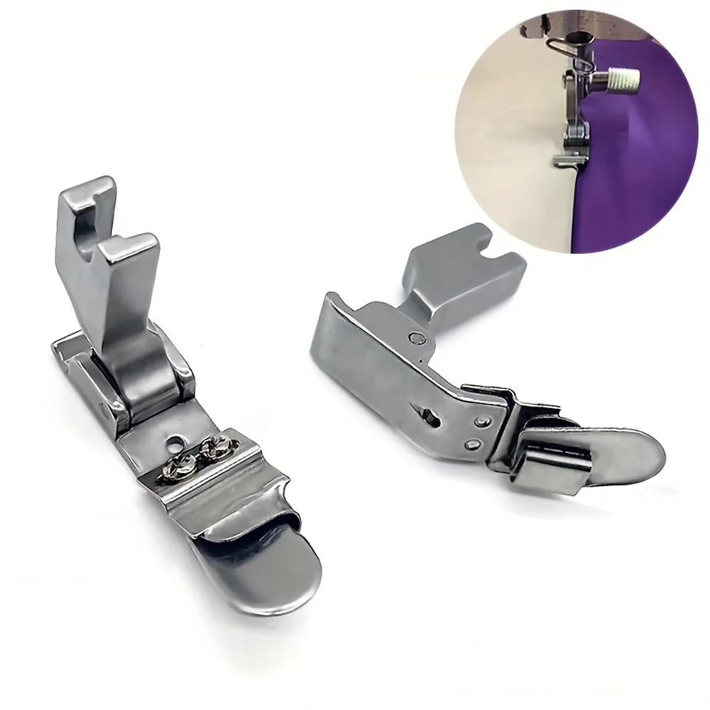 1 Pieza de Prensatelas Ajustable para Máquinas de Coser de Cama Plana, Prensatelas para Dobladillos sin Hierro, Prensatelas para Dobladillos de Costura, Herramienta Pequeña de Accesorios de Costura S003446