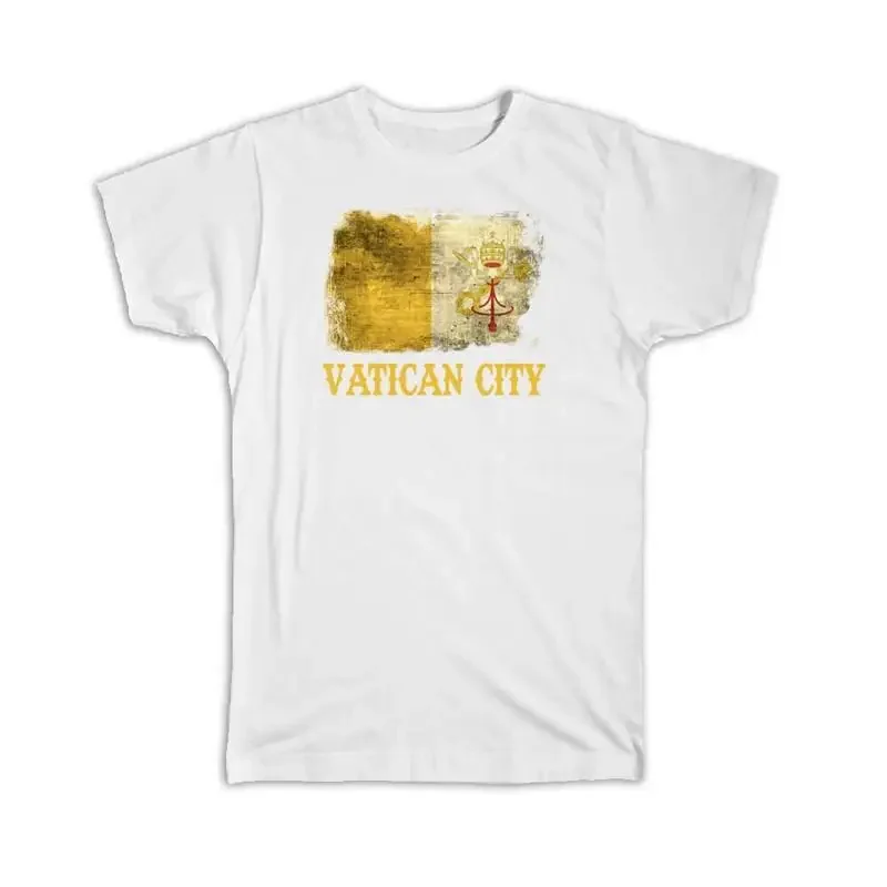 Vatican City Flag Rome Italy Catholic Church Pope Europe Country T shirt