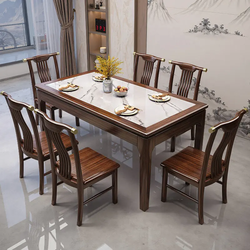 Solid Wood Dining Tables Square Seating Room Kitchen Interior Dining Tables Modern Home Mesa De Comedor Nordic Furniture