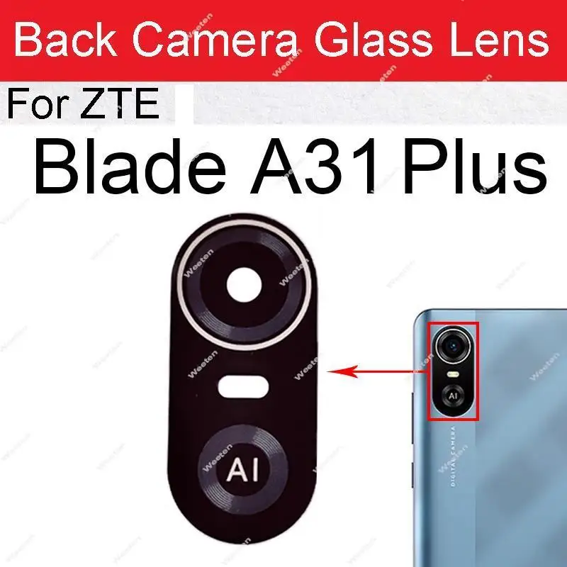 Rear Back Camera Glass Lens Sticker For ZTE Blade A5 A7S 2020 A31 Plus A51 A71 V10 V20 V2020 20 Smart Vita 20Pro S30 Pro S30SE