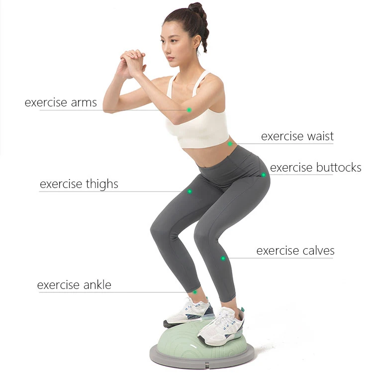 

Home Use Core Strength Training Half Ball Balance Trainer with Resistance Bands Straps 2