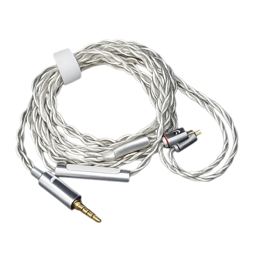 Kabel do słuchawek CCA, 4 żyły, 156 rdzeni, posrebrzana miedź, kable do słuchawek HIFI, wtyk pozłacany 3.5mm/Type-C — zdjęcie produktu 6