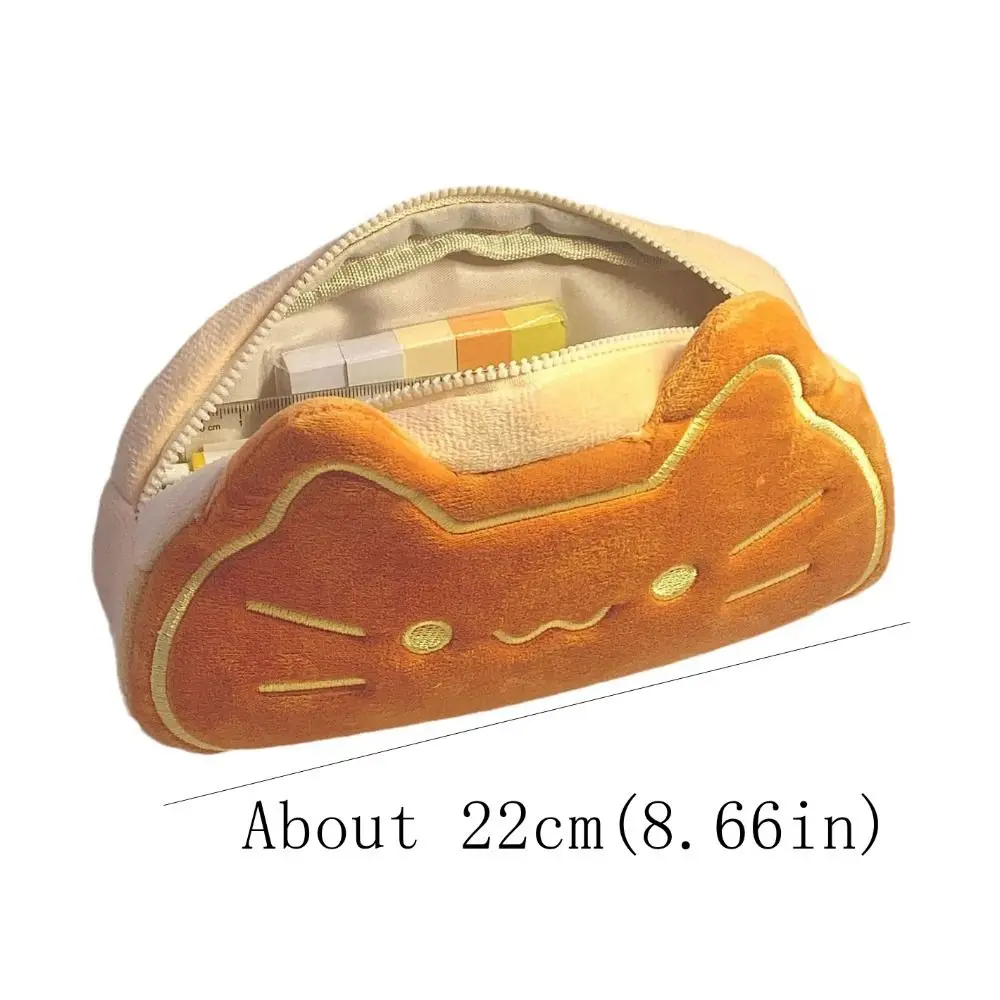 ผู้ถือดินสอแมวพิมพ์ตุ๊กตาดินสอขนาดใหญ่ความจุการ์ตูนลูกสุนัขปากกากระเป๋า Dacron เรียบง่ายปากกากระเป๋าเด็ก