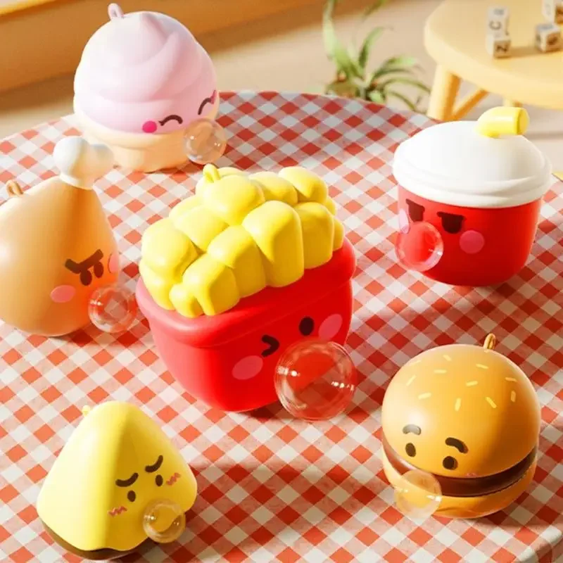 Boule à presser colorée pour hamburger crème glacée, jouet à presser pour soulager l'anxiété, matériau PVC TPR 15UB