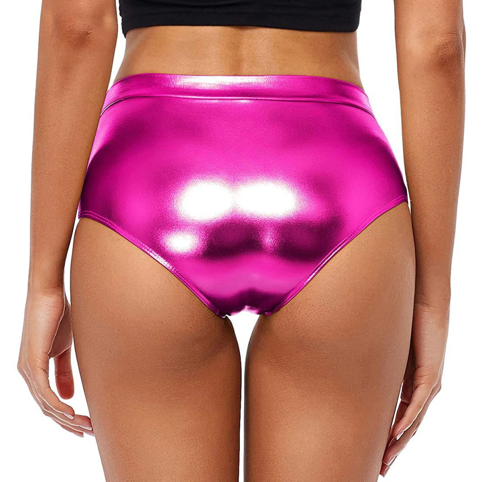 Womens Sexy Hot Metallic Booty Shorts Shiny Skinny Panties Short Pants for Rave Dance Music Festival Carnival Party Bottoms Club