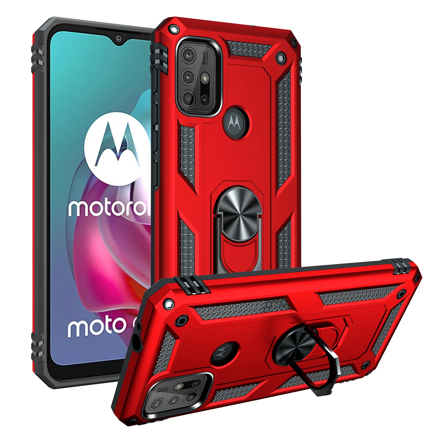 Military Grade Drop Proof Protection Case With Kickstand For MOTO  G10 G20 G30 G14 G31 G41 G51 G71 G50 G60 G40 G100 G200 G54