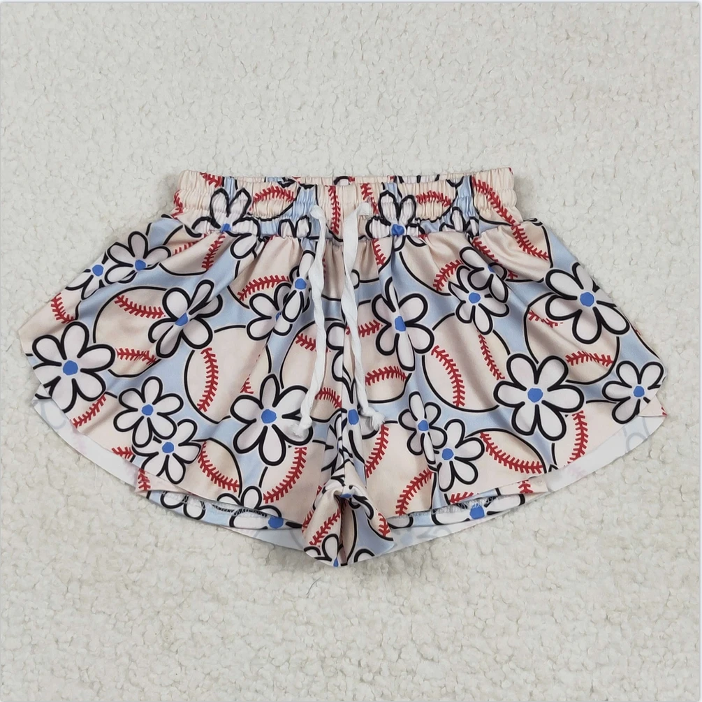 

Hot Sale Baby Girls Skirts Kids Clothes Children Clothing New Girls Boutique Skirts Baseball Floral Summer Skort Skirts