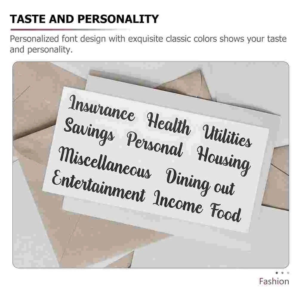 5 Sets Cash Budget Sticker Small Label Supply Mini Accessory Multi-function Envelope Labels