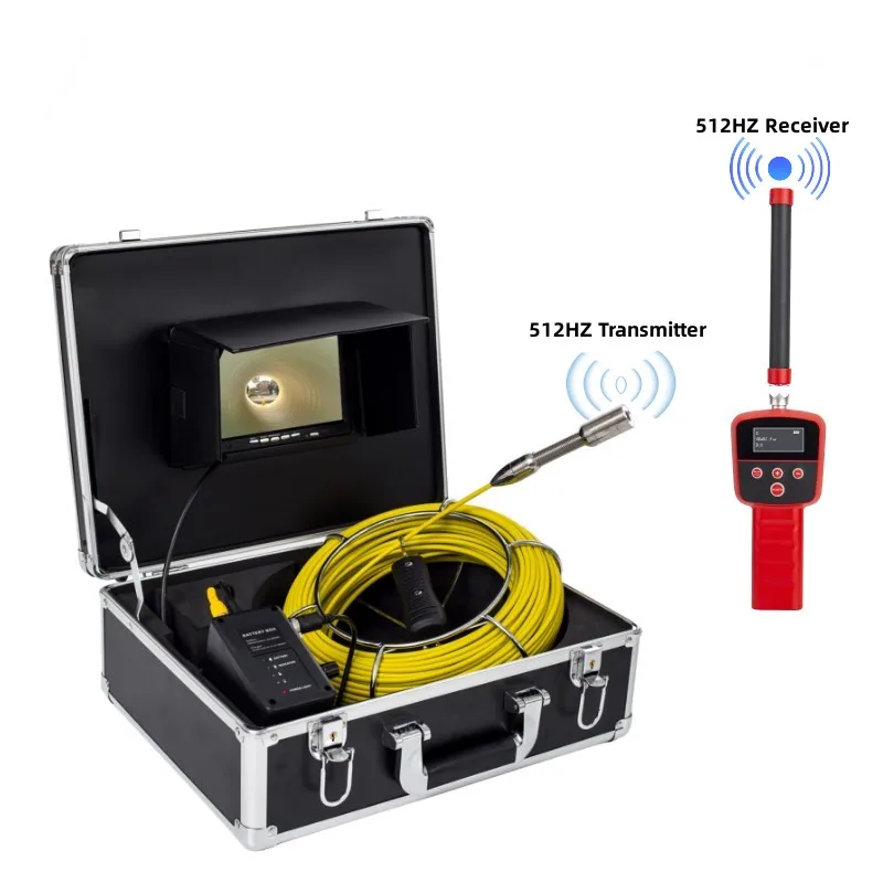 

Underground 50 Meter Underground Soft Cable 512Hz Receiver Drain Pipe Inspection Sewer Camera Locator