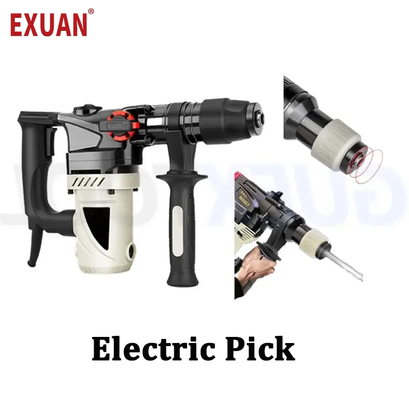 Electric Hammer Slotting Wall Floor Shock Absorption Demolition Concrete Decoration Curtains Impact Drill Electric Pickaxe ﻿