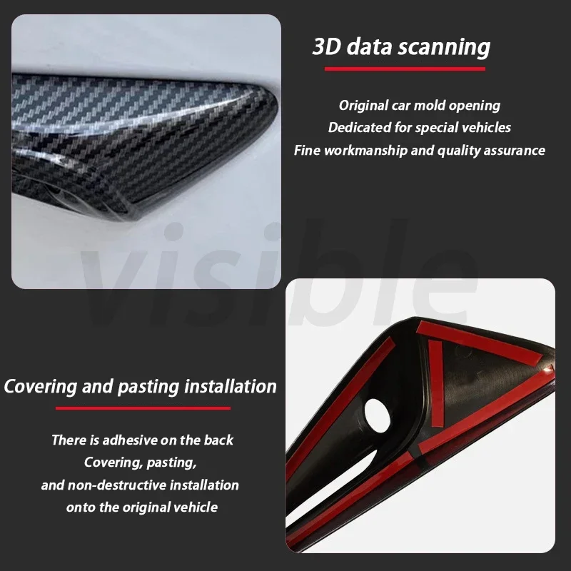 Update Side Camera Full Protection Cover for Tesla Model 3 Highland Model 3/Y/X/S HW 4.0 Decoration Trim Cover Visible