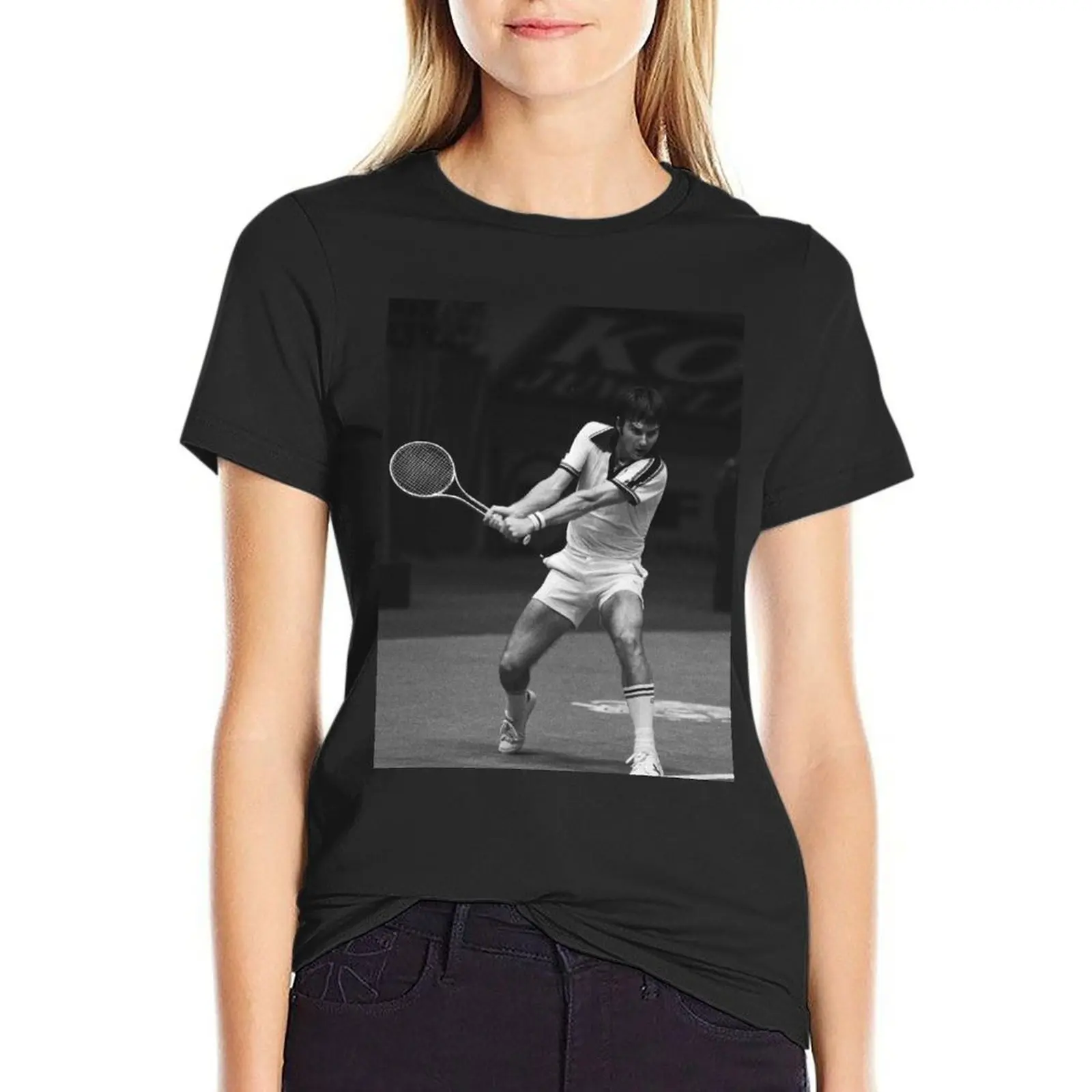 Jimmy Connors 4: Jimbo The Brash Basher of Belleville: Tennis Legend T-Shirt anime clothes animal prinfor Women clothes